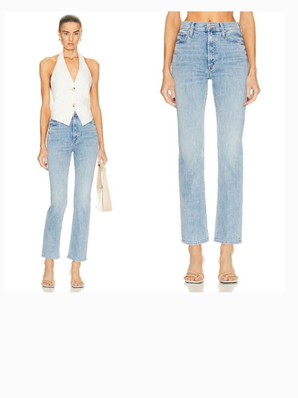 Mother Denim High Waisted Rider Ankle Straight Leg Jeans Study Abroad Sz 26